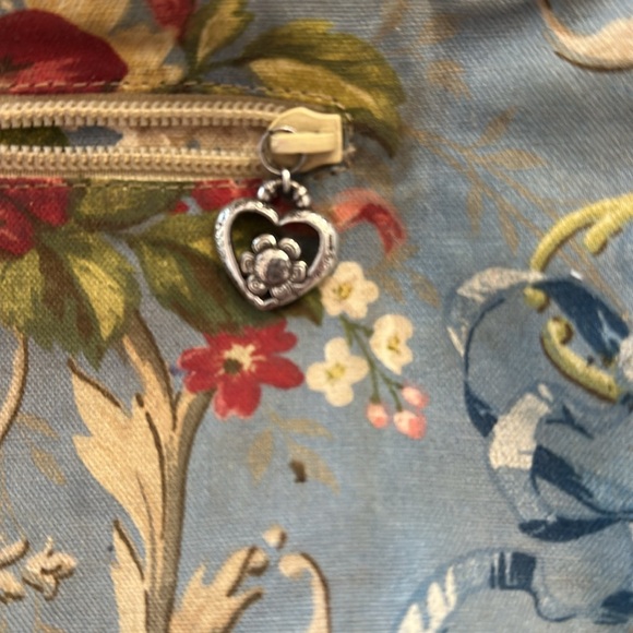 Brighton Jodi Reversible Wine Leather and Romantic French Toile Canvas Mini Bag - Picture 14 of 15